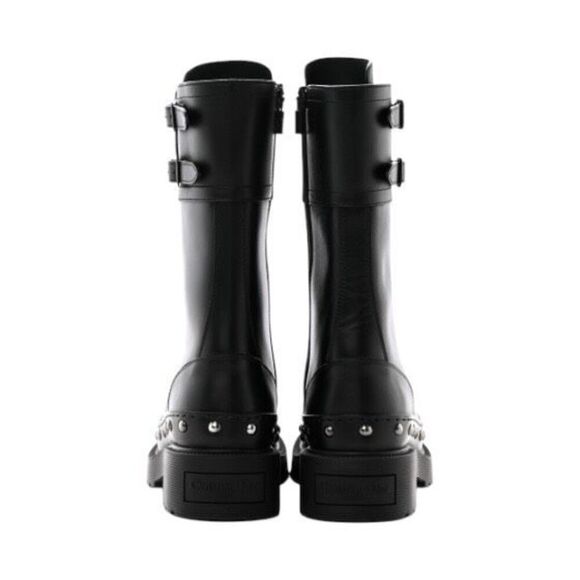 CHRISTIAN DIOR DIORQUAKE NIB Calfskin Combat Boot in Black Size 8.5 US - Picture 4 of 11